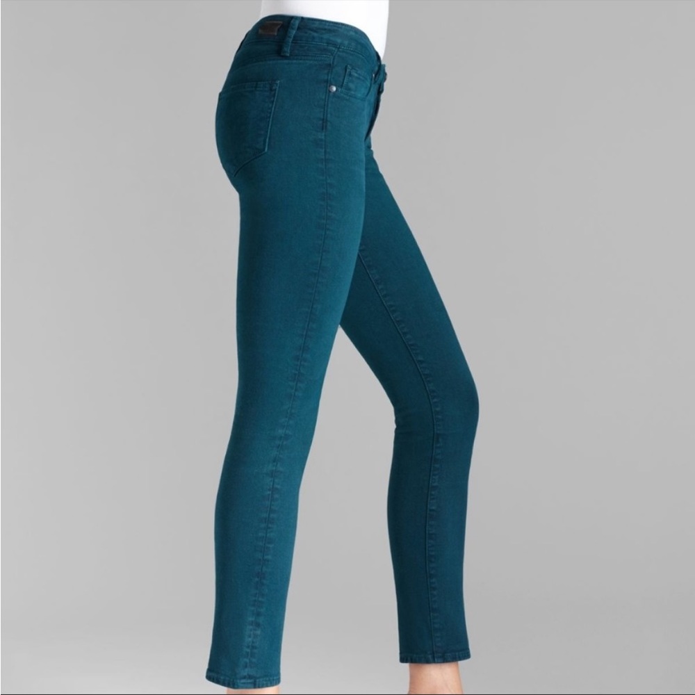 Paige Teal Skyline Ankle Peg Mid Rise Skinny Jeans Size 32 001-741849